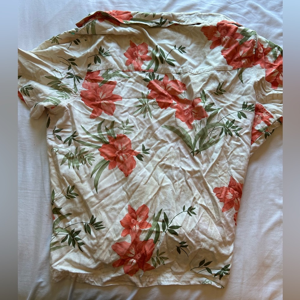 Cream Beige Floral Blouse
